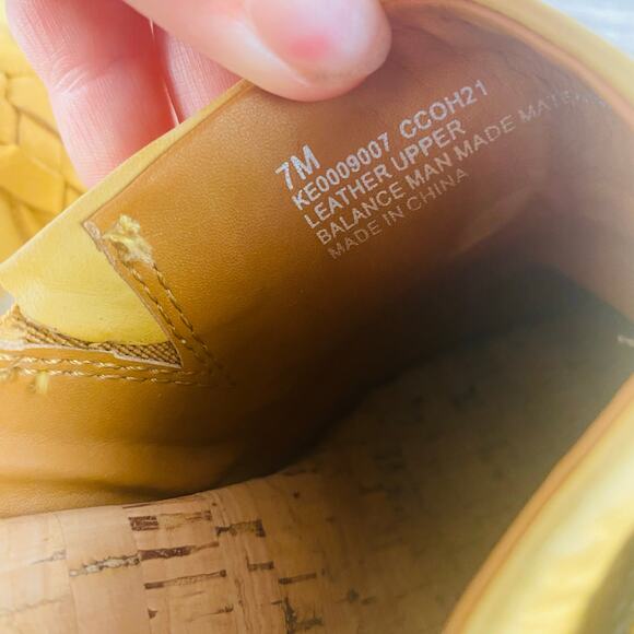 Kork-Ease Yellow Tilly Braided Studded Clog Mule Size 7 Cottage Minimalist NWOB - Picture 12 of 12